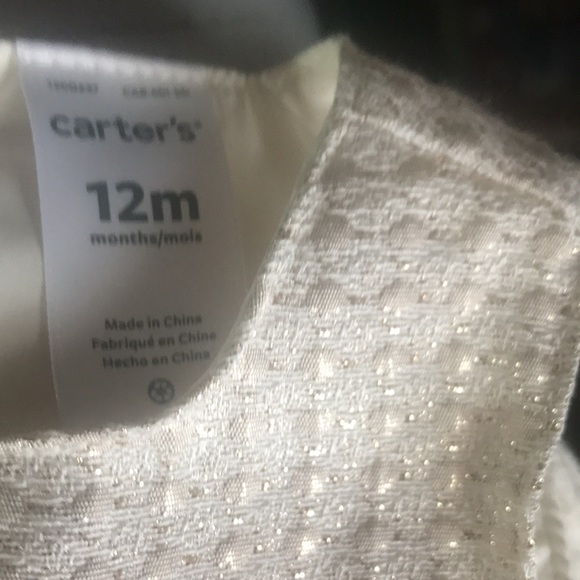 Carters baby girls Beautiful gold dress . - Picture 5 of 8